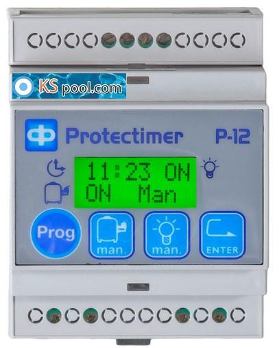 Modulo digital Protectimer para cuadro eléctrico de piscina p12 pc-4t