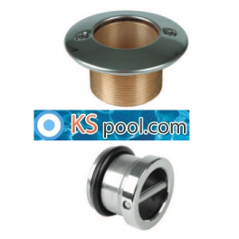 Boquilla aspiración piscina para barredera en bronce / acero inox.
