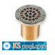 Rebosadero de piscina circular bronce con rejilla inoxidable