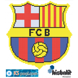 Gresite dibujo escudo futbol barcelona barça piscina