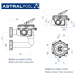 Valvula selectora lateral de 1½" 34543 Flat AstralPool
