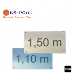 Placa marcación profundidad para piscinas residenciales, publicas