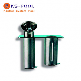 Anclaje 2 alojamiento acero inox. para corcheras de piscinas competicion