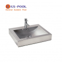 Lavamanos de acero inoxidable para piscinas y exteriores