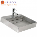 Lavamanos de acero inoxidable para piscinas, baños, vestuarios