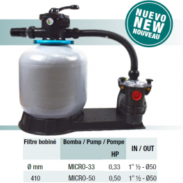 Conjunto de filtracion para piscinas portatiles compacto psh