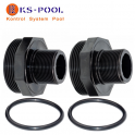 Repuesto Kit racord enlace negro filtro piscina Kripsol