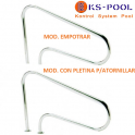 Pasamanos curvo de acero inoxidable AISI 316 para piscinas