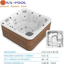 Spa Select con jet inoxidable y mueble en color thunder