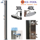 Ducha solar de 30 o 40 litros para piscinas serie Inoxidable