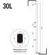 Ducha solar de 30 o 40 litros para piscinas serie Inoxidable
