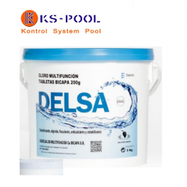 Cloro multifunción bicapa Ercros / Delsa piscina, gama profesional