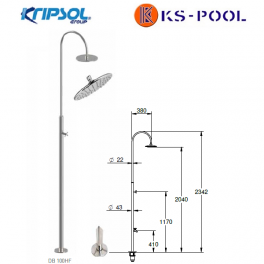 Ducha para piscina Kripsol serie bastón DB 100HF