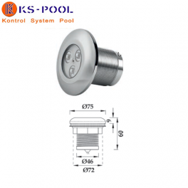 Proyector foco mini para piscinas, embellecedor inoxidable 316