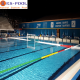 Línea longitudinal campo femenino normativa fina waterpolo para piscinas de competicion