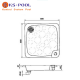 Plato de ducha Astralpool para piscinas 80x80