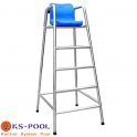 Silla socorrista inoxidable para piscinas publicas, clubs acuáticos