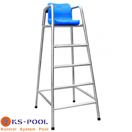 Silla socorrista inoxidable para piscinas publicas, clubs acuáticos