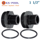 Repuesto Kit racord enlace negro para filtro de piscina Kripsol