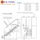 Escalera piscina de facil acceso AISI 316