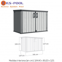 Contenedor /Caseta vacía de superficie XXL para depuradoras de piscinas.