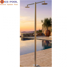 Ducha piscina publica doble / dos rociadores con temporizador