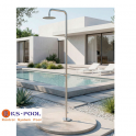 Ducha piscina de diseño en acero inoxidable aisi 316L