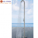 Ducha piscina diseño con entrada de agua caliente / fria aisi-316L