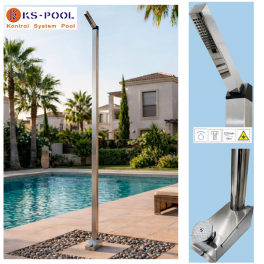 Ducha pedal para piscina en inoxidable aisi316L calidad marina